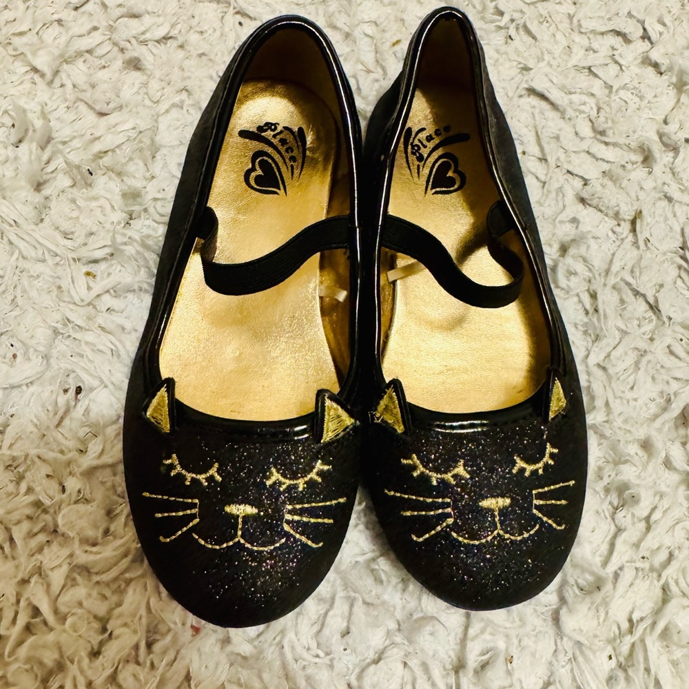 Place Toddler Girl's Size 10  Slip On Cat Ballet Flats